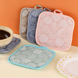 Darrahopens Home & Garden > Kitchenware > Oven Mitts & Pot Holders 4-Pack Kitchen Heat Insulation Mats - Cotton and Linen Material - Heat Resistant - Kitchen Pot Holder - Non-Slip - Anti-Scald - Multifunctional Pot Holder - Placemat