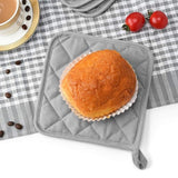 Darrahopens Home & Garden > Kitchenware > Oven Mitts & Pot Holders 4-Piece Heat Insulation Mat Made of Pure Cotton - Silver Coated - Oil-Repellent - Heat Insulation Mat - Baking Towel - Pot Holder - Kitchen Oven Household Heat-Resistant Anti-Scald Placemat
