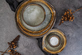 Darrahopens Home & Garden > Kitchenware > Oven Mitts & Pot Holders Bowl Shallow Leaf Shaped 25cm Akane Grey Glaze