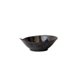 Darrahopens Home & Garden > Kitchenware > Oven Mitts & Pot Holders Bowl with Handle 13cm Black Stripes On Gunmetal Glaze