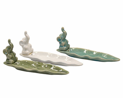 Darrahopens Home & Garden > Kitchenware > Oven Mitts & Pot Holders bulk 24 Ceramic Incense Holder Elphant 3 Asst 20cm