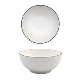 Darrahopens Home & Garden > Kitchenware > Oven Mitts & Pot Holders bulk 24 Sorrento Porcelain Embossed Noodle Bowl w Black Rim 8" 20cm