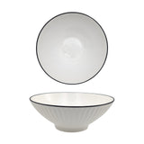 Darrahopens Home & Garden > Kitchenware > Oven Mitts & Pot Holders bulk 24 Sorrento Porcelain Embossed Soup Bowl w Black Rim 8" 20cm
