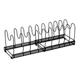 Darrahopens Home & Garden > Kitchenware > Oven Mitts & Pot Holders CARLA HOME Expandable Pot and Pan Organizer Rack for Cabinet with 10 Adjustable Dividers, Lid & Cookware Holder for Kitchen Pantry or Countertop Storage