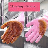Darrahopens Home & Garden > Kitchenware > Oven Mitts & Pot Holders Dishwashing gloves - silicone gloves - gloves - dishwashing - kitchen gloves - rubber dishwashing gloves - dishwashing gloves - frost-resistant gloves - pink