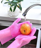 Darrahopens Home & Garden > Kitchenware > Oven Mitts & Pot Holders Dishwashing gloves - silicone gloves - gloves - dishwashing - kitchen gloves - rubber dishwashing gloves - dishwashing gloves - frost-resistant gloves - pink