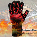 Darrahopens Home & Garden > Kitchenware > Oven Mitts & Pot Holders One Pair Grey Extreme Heat Resistant BBQ Gloves (800°C/1472°F) - Non-Slip Silicone Coated Fireproof Mitts for Smoker, Oven & Industrial Use