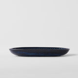 Darrahopens Home & Garden > Kitchenware > Oven Mitts & Pot Holders Plate Oval 19cm Ridged Indigo Glaze