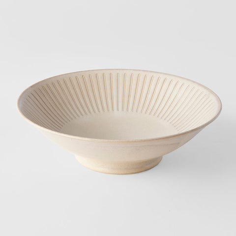 Darrahopens Home & Garden > Kitchenware > Oven Mitts & Pot Holders Ramen Bowl 25cm Ridged Alabaster Glaze