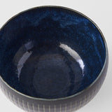 Darrahopens Home & Garden > Kitchenware > Oven Mitts & Pot Holders Rice Bowl 13.3cm Ridged Indigo Blue Glaze