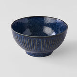 Darrahopens Home & Garden > Kitchenware > Oven Mitts & Pot Holders Rice Bowl 13.3cm Ridged Indigo Glaze