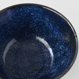 Darrahopens Home & Garden > Kitchenware > Oven Mitts & Pot Holders Rice Bowl Fluted 12cm Ridged Indigo Blue Glaze