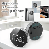 Darrahopens Home & Garden > Kitchenware > Oven Mitts & Pot Holders Rotating Magnetic Digital Timer, LCD Display Kitchen Timer with 3 Volume Levels, for Cooking, Studying, and Office Use—Black