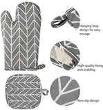 Darrahopens Home & Garden > Kitchenware > Oven Mitts & Pot Holders Set of 6 - Oven Mitts and Heat Resistant Mat - Microwave Gloves and Heat Resistant Oven Mat - Cooking Specific