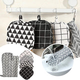 Darrahopens Home & Garden > Kitchenware > Oven Mitts & Pot Holders Set of 6 - Oven Mitts and Heat Resistant Mat - Microwave Gloves and Heat Resistant Oven Mat - Cooking Specific