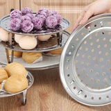 Darrahopens Home & Garden > Kitchenware > Oven Mitts & Pot Holders Steaming Rack with Removable Leg Stainless Steel Steam Tray Stand Cooking Bread Rack Kitchen Tool 22cm In Australia - Darrahopens