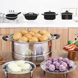 Darrahopens Home & Garden > Kitchenware > Oven Mitts & Pot Holders Steaming Rack with Removable Leg Stainless Steel Steam Tray Stand Cooking Bread Rack Kitchen Tool 22cm In Australia - Darrahopens