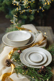 Darrahopens Home & Garden > Kitchenware > Oven Mitts & Pot Holders Udon Bowl 18cm Ridged Alabaster Glaze