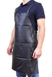 Darrahopens Home & Garden > Kitchenware Pierre Cardin Professional Leather Apron Butcher Woodwork Hairdressing Barber Chef - Black