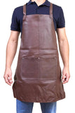 Darrahopens Home & Garden > Kitchenware Pierre Cardin Professional Leather Apron Butcher Woodwork Hairdressing Barber Chef - Brown