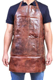 Darrahopens Home & Garden > Kitchenware Pierre Cardin Professional Leather Apron Butcher Woodwork Hairdressing Barber Chef - Cognac