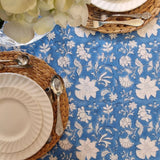 Darrahopens Home & Garden > Kitchenware Rectangle Tablecloth Table Cover Flower Pattern Dining Table Cloth - Blue Bellflower