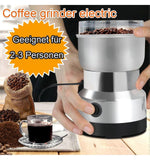 Darrahopens Home & Garden > Kitchenware > Salt & Pepper Shakers Electric Coffee Grinder - Stainless Steel Portable Spice Grinder for Coffee Beans