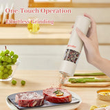 Darrahopens Home & Garden > Kitchenware > Salt & Pepper Shakers High-Performance USB-C Electric Pepper & Salt Grinder Set – Adjustable Coarseness, One-Touch Operation – Ceramic Grinding, Washable, Fast Charging – Kitchen Essential (Red & White)