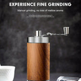 Darrahopens Home & Garden > Kitchenware > Salt & Pepper Shakers Manual Coffee Grinder - Burr Hand Mill, Portable Grinder for Travel and Camping