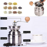 Darrahopens Home & Garden > Kitchenware > Salt & Pepper Shakers Manual Coffee Grinder - Durable Stainless Burr Mill for Coffee & Spices