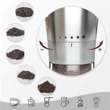 Darrahopens Home & Garden > Kitchenware > Salt & Pepper Shakers Manual Coffee Grinder - Foldable Hand Crank, Stainless Steel, Adjustable, Portable