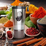 Darrahopens Home & Garden > Kitchenware > Salt & Pepper Shakers Manual Coffee Grinder - Foldable Hand Crank, Stainless Steel, Adjustable, Portable