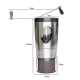 Darrahopens Home & Garden > Kitchenware > Salt & Pepper Shakers Manual Coffee Grinder - Foldable Hand Crank, Stainless Steel, Adjustable, Portable