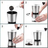 Darrahopens Home & Garden > Kitchenware > Salt & Pepper Shakers Manual Coffee Grinder - Stainless Steel Hand Mill for Coarse Coffee Grinding