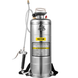 Darrahopens Home & Garden > Kitchenware > Salt & Pepper Shakers VEVOR 3.5Gal Stainless Steel Sprayer,l Set with 20" Wand& Handle& 3FT Reinforced Hose, Hand Pump Sprayer with Pressure Gauge&Safety Valve, Adjustable Nozzle Suitable for Gardening& Sanitizing