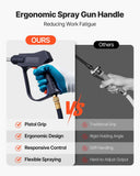 Darrahopens Home & Garden > Kitchenware > Salt & Pepper Shakers VEVOR Industrial Concrete Sprayer, 14L Stainless Steel Sprayer, Heavy Duty Tri-Poxy Pump Sprayers, 52cm Wand with Ergonomic Gun Handle, 1.2m & 3m Hoses, 2 Brass Nozzles for Construction, Garden