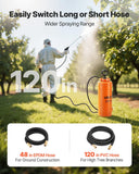 Darrahopens Home & Garden > Kitchenware > Salt & Pepper Shakers VEVOR Industrial Concrete Sprayer, 14L Stainless Steel Sprayer, Heavy Duty Tri-Poxy Pump Sprayers, 52cm Wand with Ergonomic Gun Handle, 1.2m & 3m Hoses, 2 Brass Nozzles for Construction, Garden