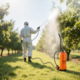 Darrahopens Home & Garden > Kitchenware > Salt & Pepper Shakers VEVOR Industrial Concrete Sprayer with Wheeled Cart, 14L Stainless Steel Sprayer, Heavy Duty Tri-Poxy Pump Sprayers, 52cm Wand, 1.2m & 3m Hoses, 2 Brass Nozzles for Construction, Lawn & Garden