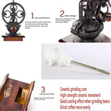 Darrahopens Home & Garden > Kitchenware > Salt & Pepper Shakers Vintage Hand Coffee Grinder - Manual Crank Flower Grinder with Classic Design