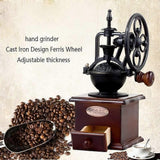 Darrahopens Home & Garden > Kitchenware > Salt & Pepper Shakers Vintage Hand Coffee Grinder - Manual Crank Flower Grinder with Classic Design