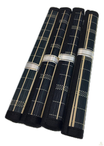 Darrahopens Home & Garden > Kitchenware Set of 4 BAMBOO PLACEMATS Dinner Table Decor Party Natural Party 45x30cm BULK