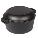 Darrahopens Home & Garden > Kitchenware > Skillets & Frying Pans 26cm 2-in-1 Cast Iron Dutch Oven & Skillet Set �C Pre-Seasoned Dual-Use Pot with Lid Fry Pan, Durable & Versatile Cookware
