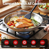 Darrahopens Home & Garden > Kitchenware > Skillets & Frying Pans 5-Star Chef 30cm Stainless Steel Frying Pan Uncoated Frypan with Tri-Ply Body Silver