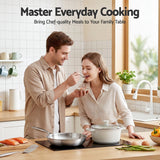 Darrahopens Home & Garden > Kitchenware > Skillets & Frying Pans 5-Star Chef 30cm Stainless Steel Frying Pan Uncoated Frypan with Tri-Ply Body Silver