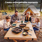 Darrahopens Home & Garden > Kitchenware > Skillets & Frying Pans 5-Star Chef Cast Iron Fry Pan Skillet Cookware Set Induction Black 14/16/20/24cm