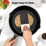 Darrahopens Home & Garden > Kitchenware > Skillets & Frying Pans 5-Star Chef Cast Iron Fry Pan Skillet Cookware Set Induction Black 14/16/20/24cm