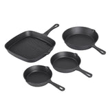 Darrahopens Home & Garden > Kitchenware > Skillets & Frying Pans 5-Star Chef Cast Iron Fry Pan Skillet Cookware Set Induction Black 14/16/20/24cm
