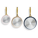 Darrahopens Home & Garden > Kitchenware > Skillets & Frying Pans 5-star Chef Frying Pan 3PCS Shades Frypan Set Ceramic Coating Multi Colour