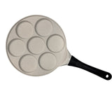Darrahopens Home & Garden > Kitchenware > Skillets & Frying Pans Beige Flat 7-hole + Black Handle (Gas Model) Non-Stick Pancake Pan - 7-Hole Fun Shapes Breakfast Griddle (27cm)