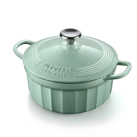 Darrahopens Home & Garden > Kitchenware > Skillets & Frying Pans BUYDEEM Enameled Cast-Iron Dutch Oven